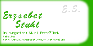 erzsebet stuhl business card